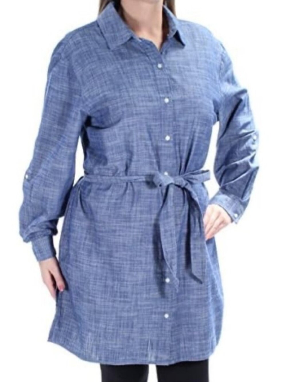 TOMMY HILFIGER Women’s Chambray Long Sleeve Shirtdress sz 20W